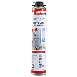 fischer 1K Pistolenschaum PUP S 750, Farbton beige, 1 Dose 750 ml