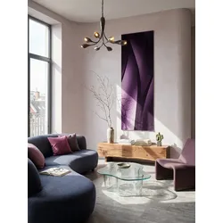 Kurzflorteppich INN, mit Farbverlauf, Violett, 80 x 300 cm