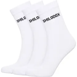 SMILODOX Classic Socken 3er Pack 3x Business Socken, Größe 39 - 42 in Weiß Weiß