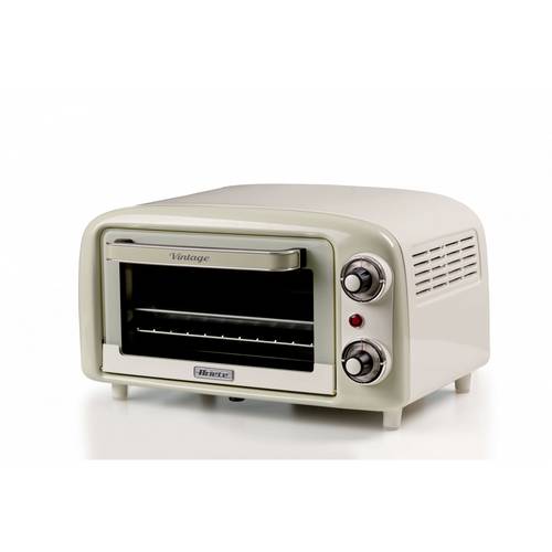 Ariete 3919/03 Vintage Miniofen Grillfunktion, Kontrollleuchte, stufenloser Temperaturregler, tickende Zeitschaltuhr 10l