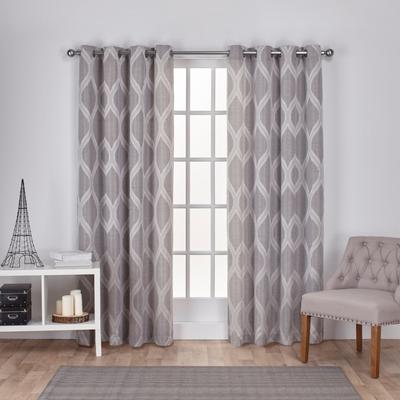 The Curated Nomad Duane Jacquard Grommet Top Curtain Panel Pair