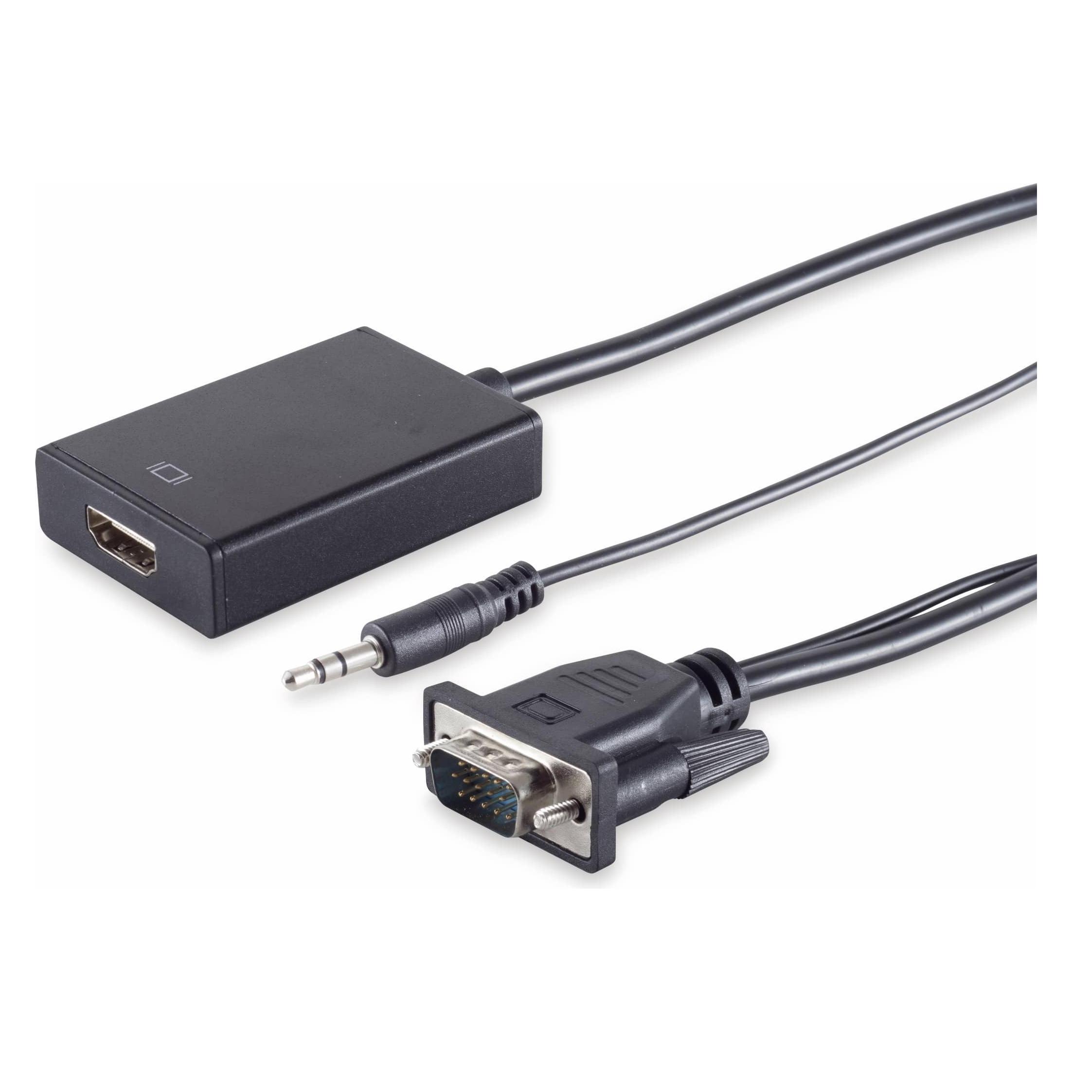 Berrybase VGA zu HDMI Adapter inkl. Audioübertragung, 1080p (VGA, HDMI) (10-01006)