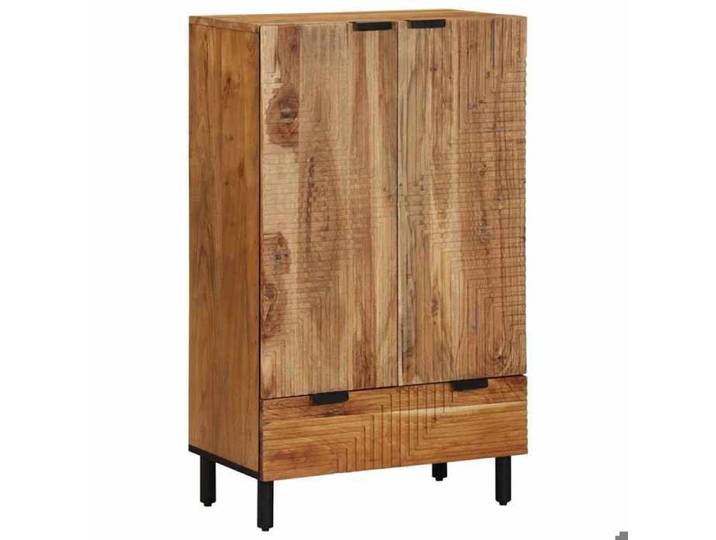Style Élégance Chic - Highboard Marron 60x33x100cm - Bois d'acacia massif &FR48933