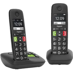 Gigaset E290A Duo (DE-Version), Telefon, Schwarz