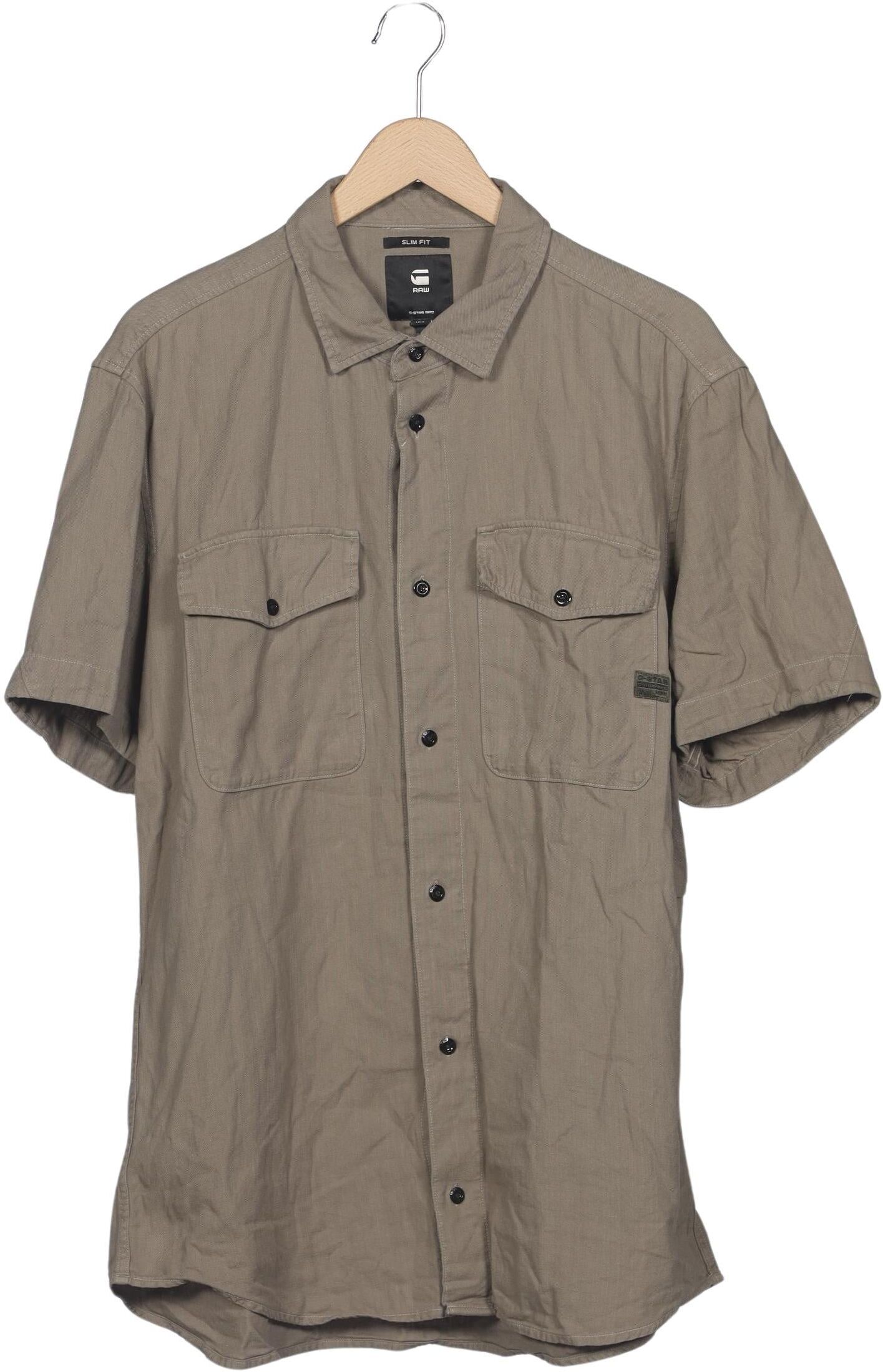 G Star RAW Herren Hemd, Beige, Gr. Xxl, Baumwolle - Second Hand