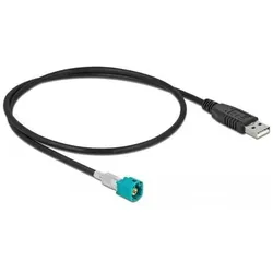 Delock 90489 Koaxialkabel 0,5 m HSD Z USB 2.0 Type-A Schwarz (0.50 m, USB 2.0), USB Kabel