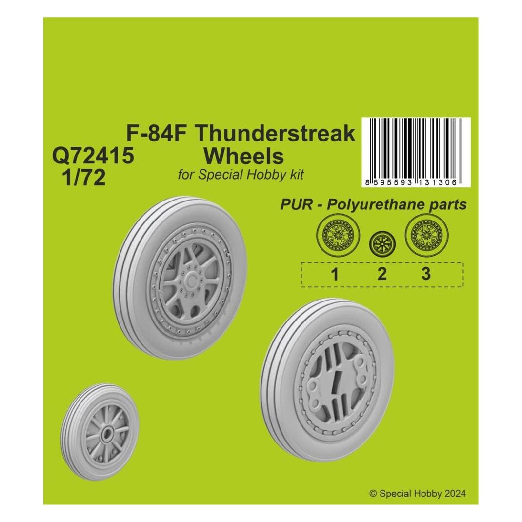 CMK F-84F Thunderstreak Wheels 1/72 / for Special Hobby kits (129-Q72415)