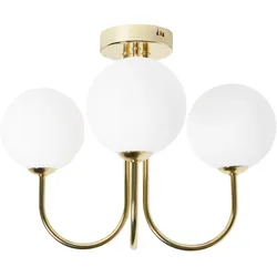 DECKENLAMPE Gold/Weiß Shire