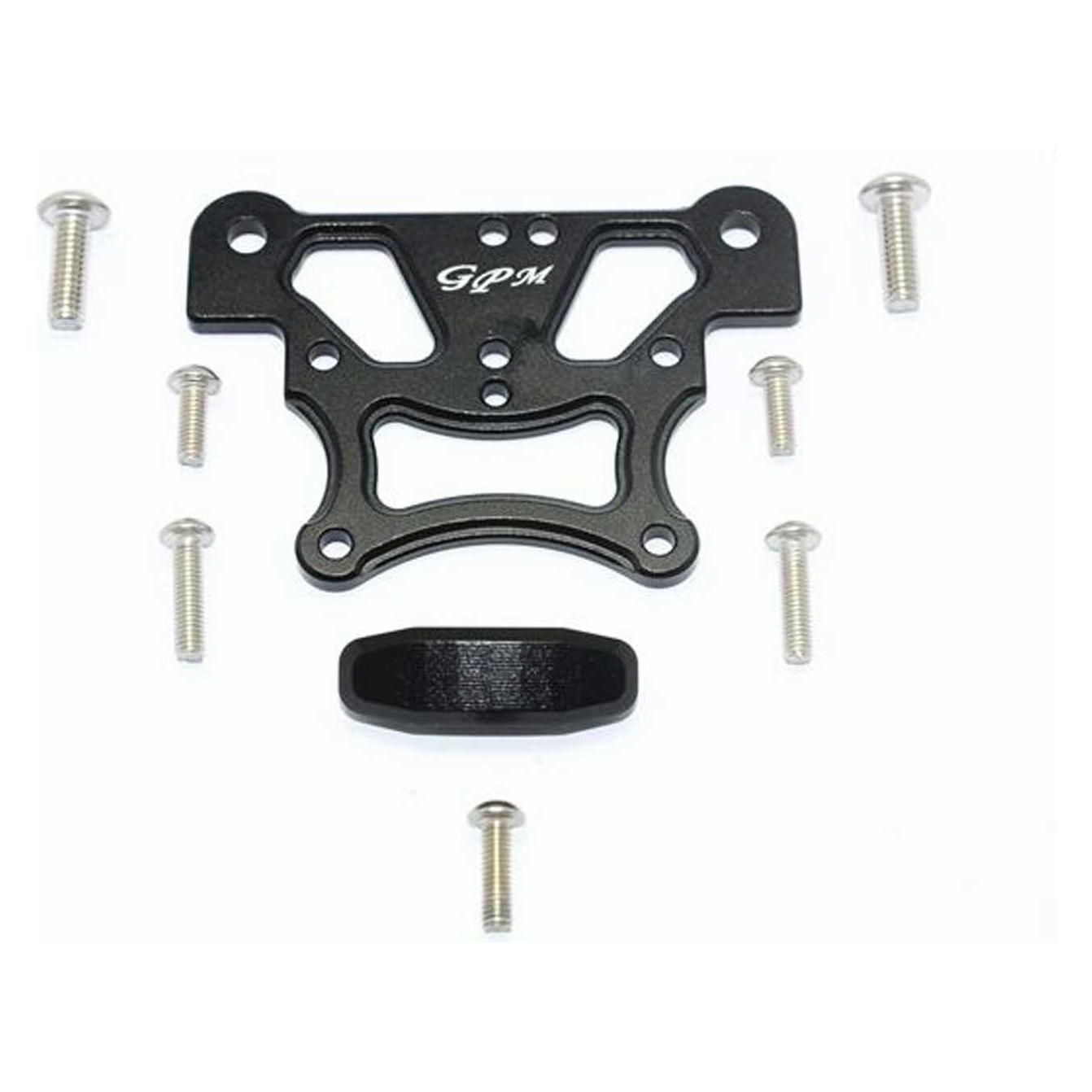 GPM aluminium chassisplatte oben vorn schwarz arrma kraton, talion, typhon, senton, outcast, notor. 6s (GPMMAK015BK)