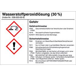 SafetyMarking 21.B1200.21 Gefahrstoffetikett G021 Wasserstoffperoxidlösung (30%) Folie selbstklebend (B x H) 105 mm x 74 mm 1 St.