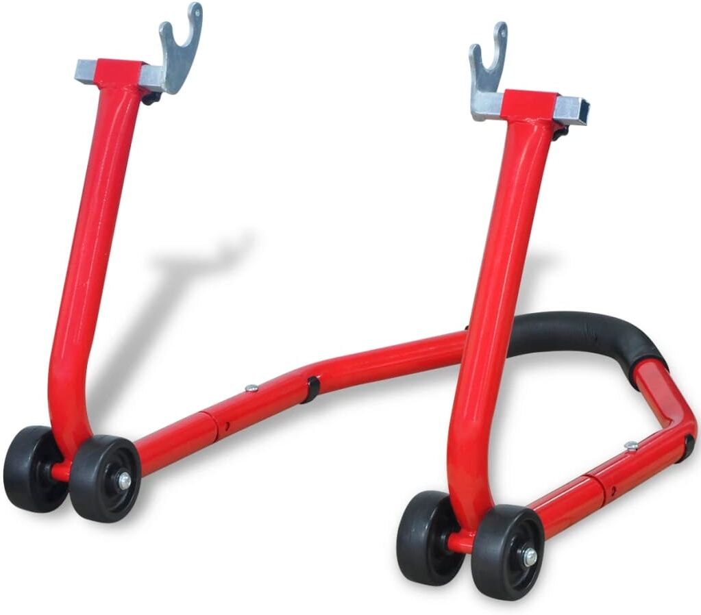 vidaXL Béquille arrière de moto Rouge