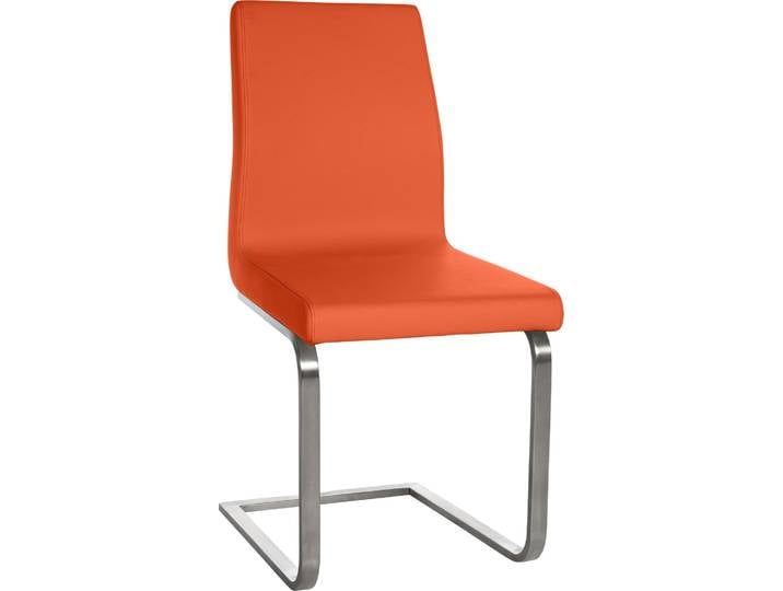 CLP Esszimmerstuhl Belfort mit robustem Edelstahlgestell orange