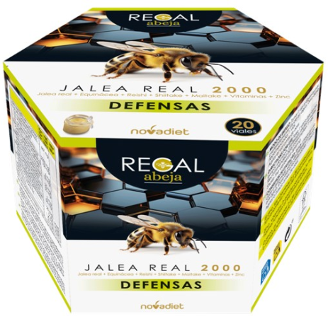 Novadiet Regal Bee Defenses Royal Jelly 2000 20 Vials