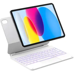 Inateck KB09119 (DE, Apple iPad 2022 (10. Gen), Apple iPad 2025 (11. Gen)), Tablet Tastatur, Weiss
