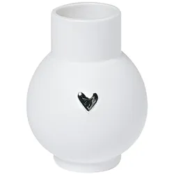 Räder Mini-Kugelvase Herz Silber D.6,7cm H.9cm