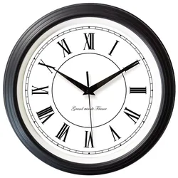 Mebus Quarz-Wanduhr Ø25cm - schwarz