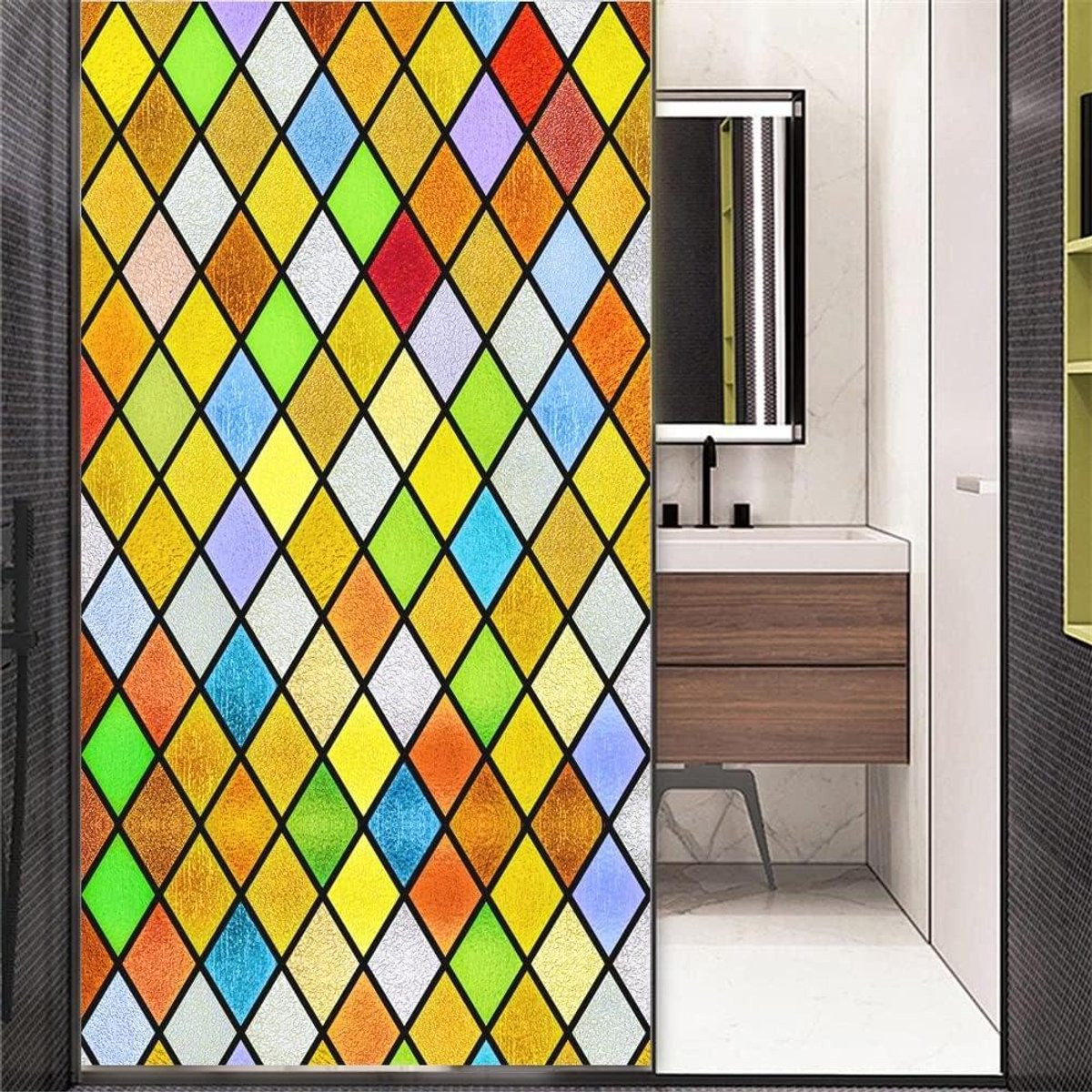 Raamfolie Privacy Matglas Olijf - 80 x 120 cm