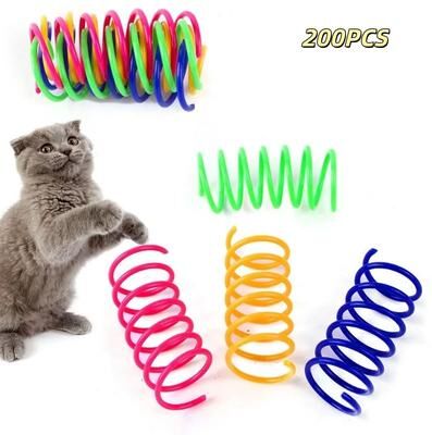 Inspire Essentials PlayBounce Cat Spring Toy Interactive Jumping Coil 7