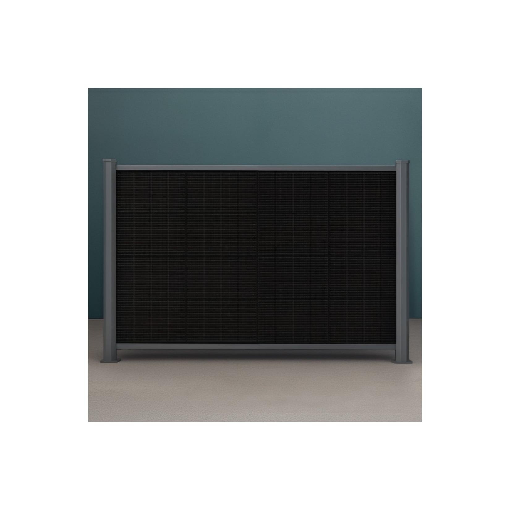 PV Zaun Classic horizontal Sichtschutzzaun Solarzaun Zaunfeld 1912 x 1350 mm Basis