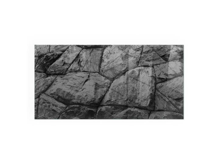 Tulup Kaminbodenplatte 100x50 cm - Natursteinmuster, Grau, Glas, Rechteckig, 100x50x0.4 cm, Elektrogeräte, Heizgeräte, Elektrokamine