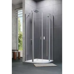 Hüppe Design Pure Runddusche 2-flügelig Viertelkreis - Duschkabine