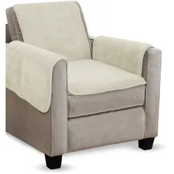 Bestlivings Sesselschoner Lammflor Optik - 140x144cm Creme