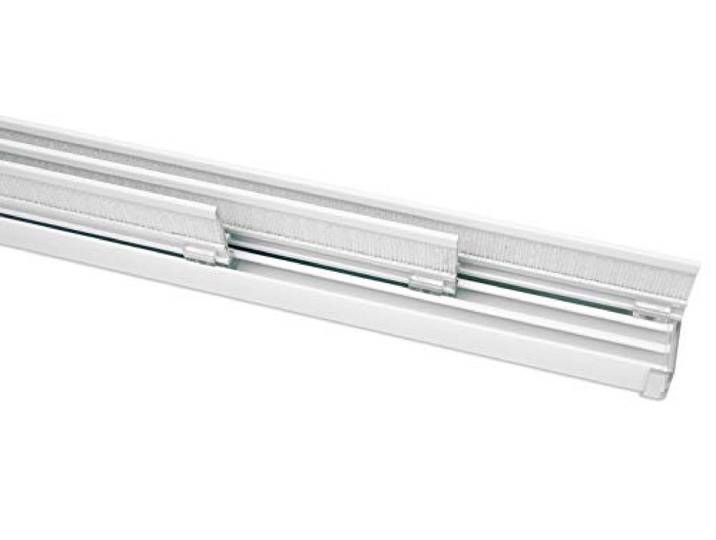 Gardinia Flächenvorhangschiene Komfort Komplett-Set 3-läufig weiß 170cm, 170 cm, 31176