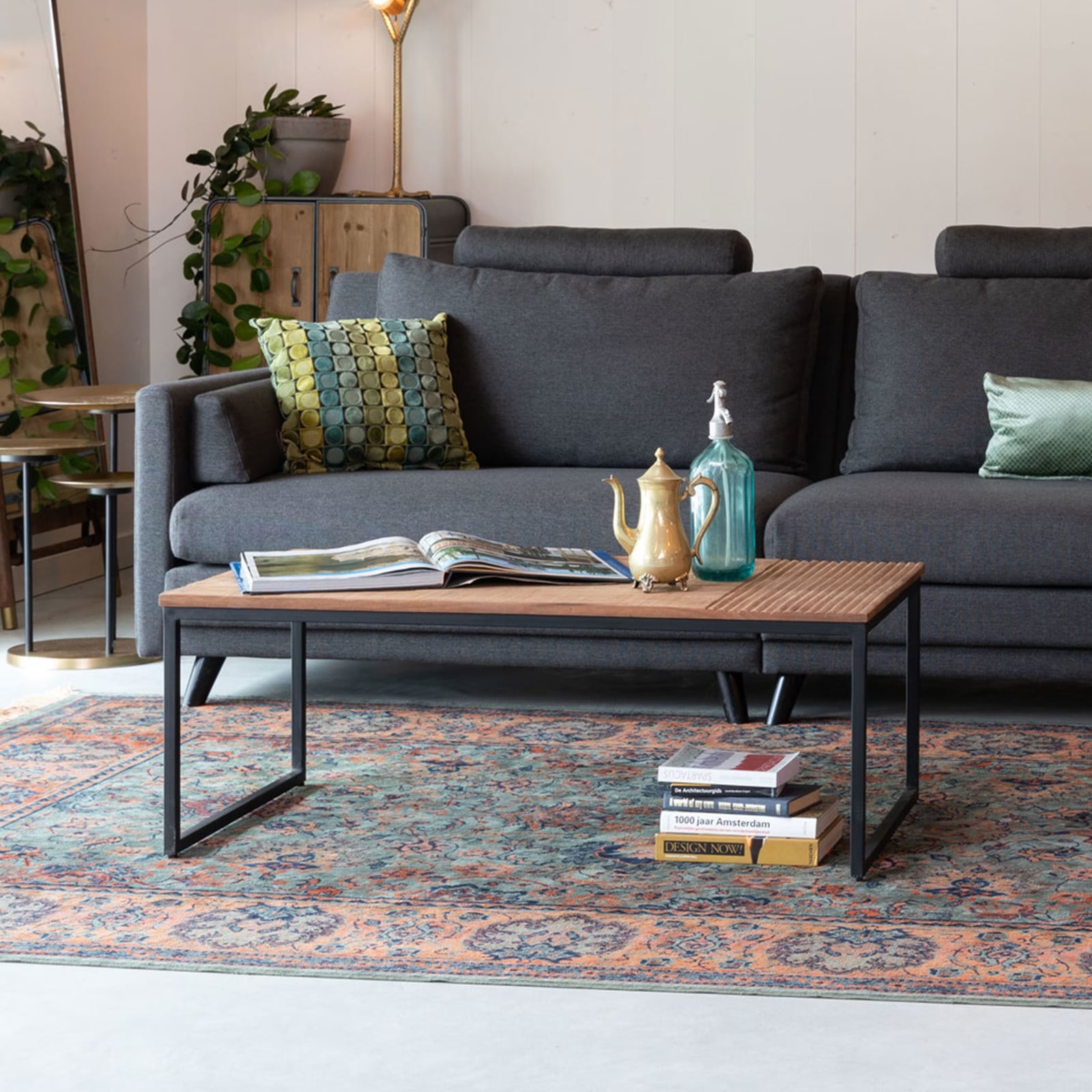 Dutchbone Salontafel Randi Mangohout B/D: 110 x 60 cm