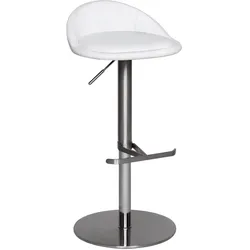 Barhocker Weiß/Edelstahl