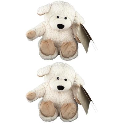 Wärme Stofftier Schaf Wolle beige herausn.Kissen 2x 2x1 St