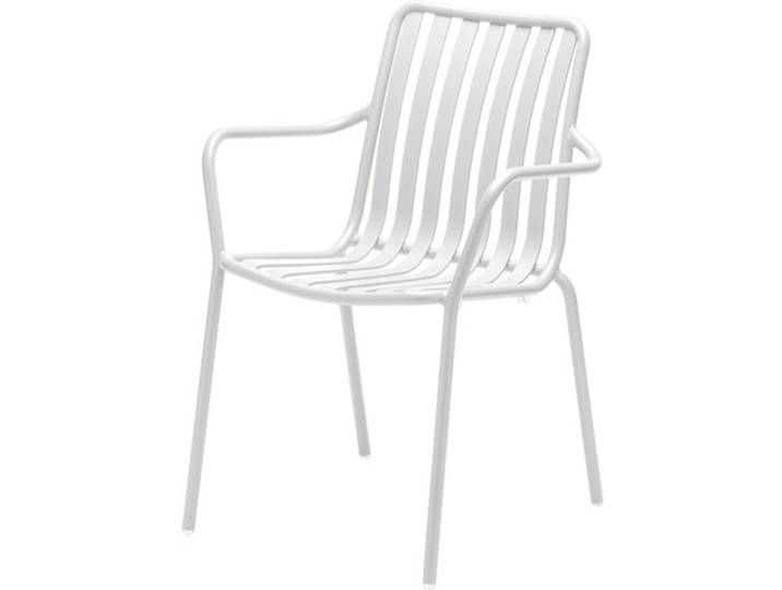 Armlehnstuhl Casablanca Aluminium weiß 58x84.2x59 cm