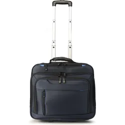 Dermata 2-Rollen Businesstrolley 42 cm Laptopfach, Koffer, Blau