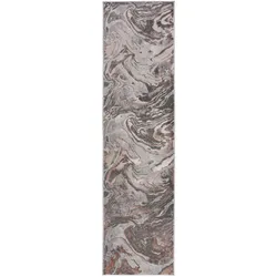 TEPPICH OUSE, abstrakt, Rosa-Grau, 60 x 230 cm