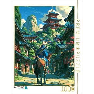 CALVENDO Puzzle Reiter auf der Strasse | 1000 Teile Lege-Größe 64x48cm Foto-Puzzle für glückliche Stunden