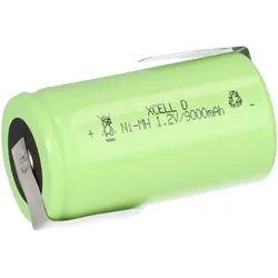 XCell Mono Akku Flattop Ni-MH 1,2V 9000mAh D mit Z- Lötfahne