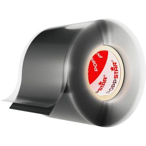 Poppstar Dichtungsband 1008863, selbstverschweißend, wasserdicht, schwarz, 38mmx3m