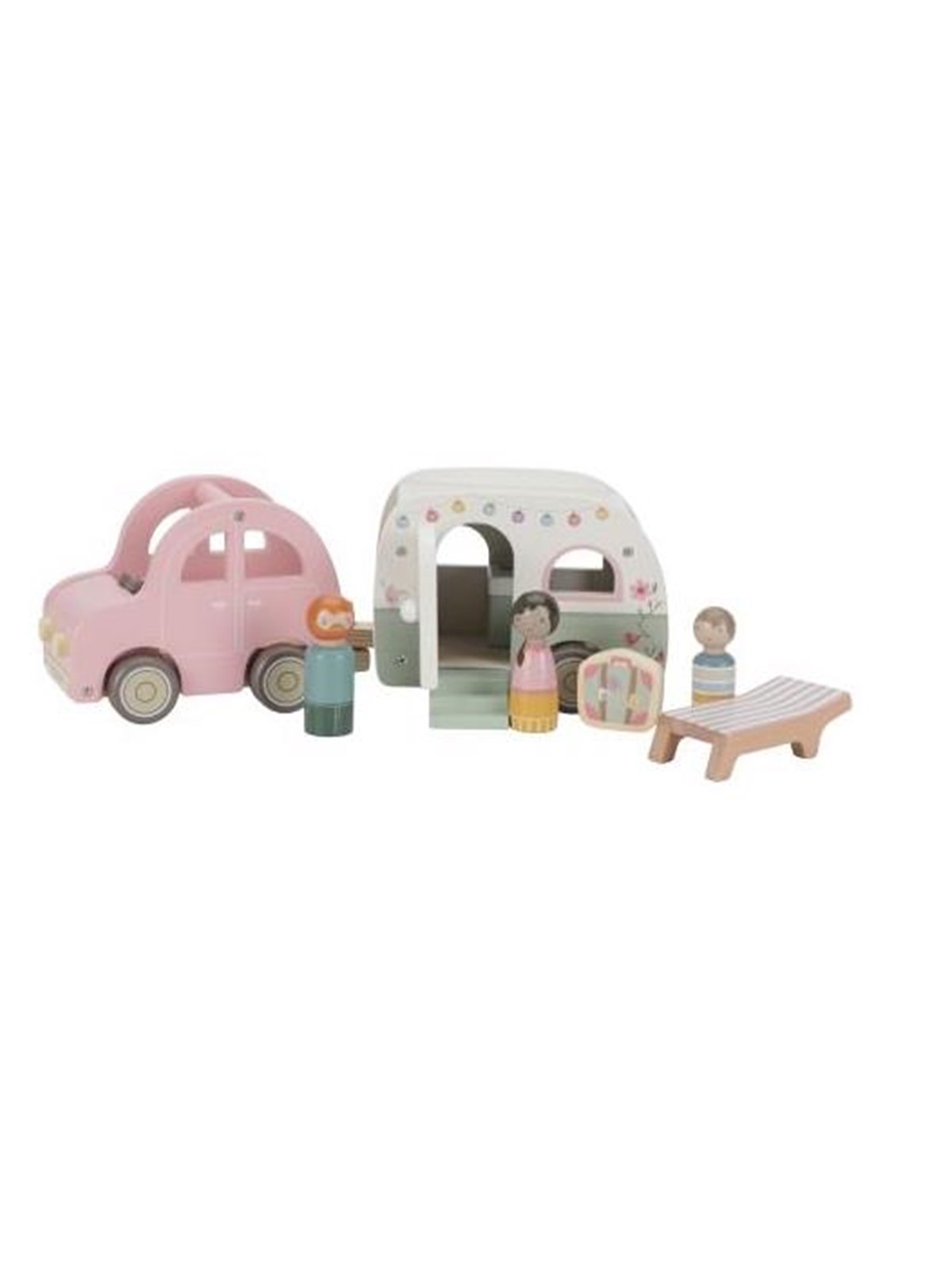 Little Dutch Toy Car with Caravan