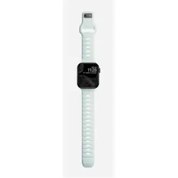 Nomad Sport Band 38/40/41mm Icy Blue Glow (38 mm, Aluminium, Fluorkautschuk (FKM), Kunststoff, Reifen, Rubber), Uhrenarmband, Blau