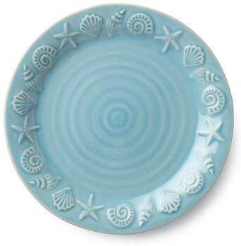 "Certified International Coastline Blue 8.5"" Salad/Dessert Plates, Set of 4 - 8.50""L x 8.50""W x 1.00""H"
