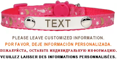 Inspire Curations CustomGuard Personalized Safety Pet Collar fish pink s