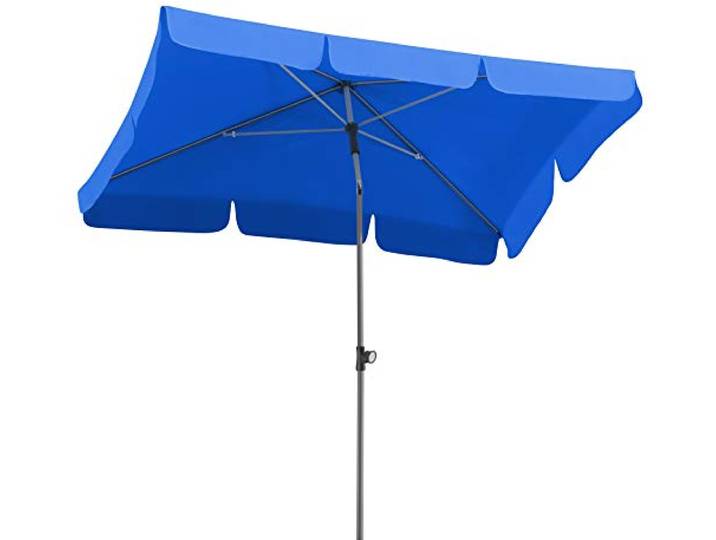 Parasol Schneider Ibiza\, bleu roi\, env. 180 x 120 cm en 4 parties\, rectangulaire