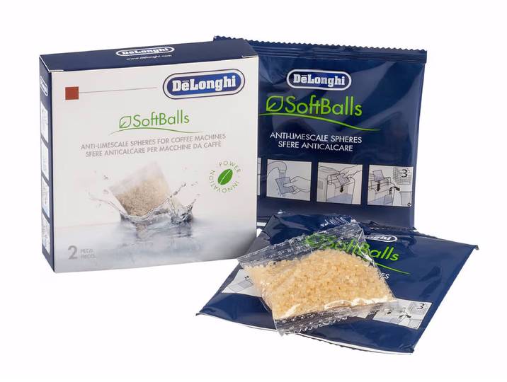 De Longhi Anti-Kalk Kugeln Soft Balls Anti-Kalk Kugeln – Kaffeemaschine Entkalker – weiss