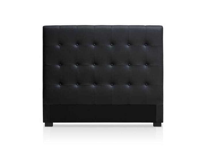 MENZZO Tête de lit Luxor 140cm Noir - Simili & P.U. L140 x P8 x H120 cm