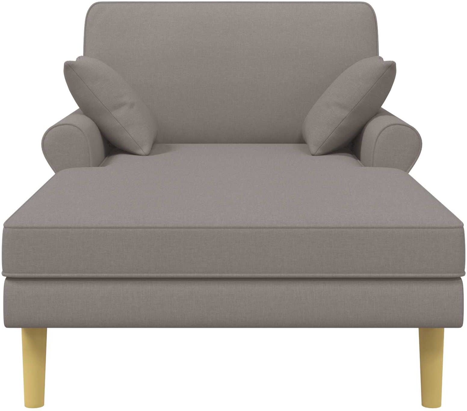 vidaXL Méridienne Taupe Tissu