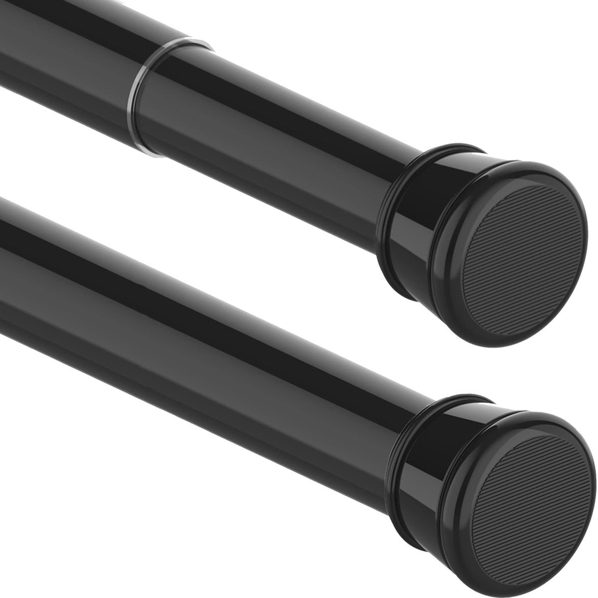 Virtubuy Gordijnroede Telescoopstang Zwart - Spanningsgemonteerd - 83-160 cm