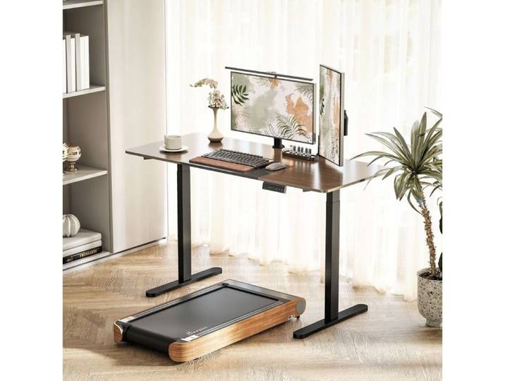 Piètement de bureau électrique avec double moteur 3 mémoires et écran LED - pour bureau - en acier - noir
