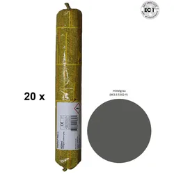 20 x Sikaflex Pro 1 mittelgrau 1K Polyurethan Dichtstoff 600ml Beutel