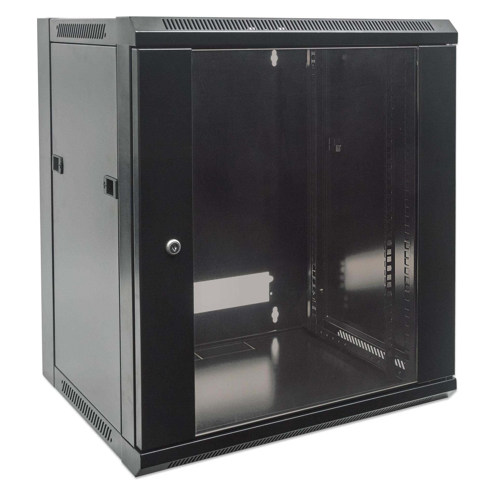 Intellinet 19 Zoll Wandgehäuse 19" Wandverteiler, 9HE, 450mm tief, schwarz (9 HE, 19 Zoll Rack) (711777)