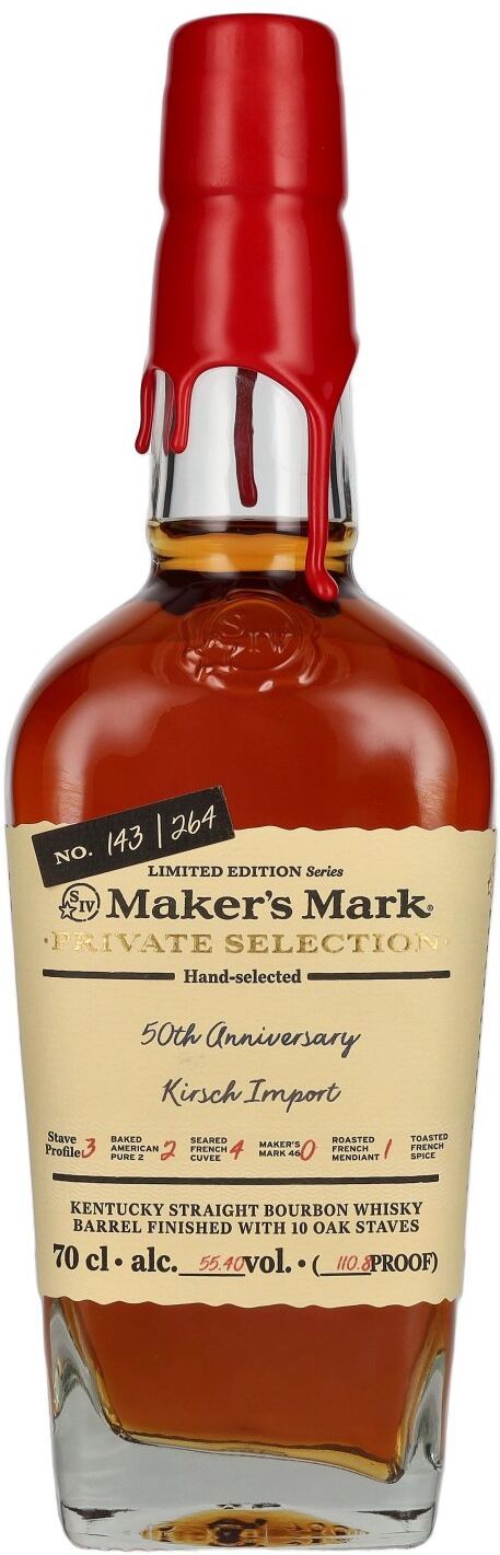 Maker's Mark PRIVATE SELECTION 50th Anniversary Kirsch Import Limited Edition 55,4% Vol. 0,7l