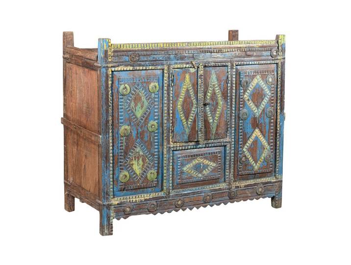 daslagerhaus Sideboard Sideboard Vintage blau gelb